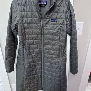 Patagonia Women's Nano Puff Parka Gray Quilted Jacket size small